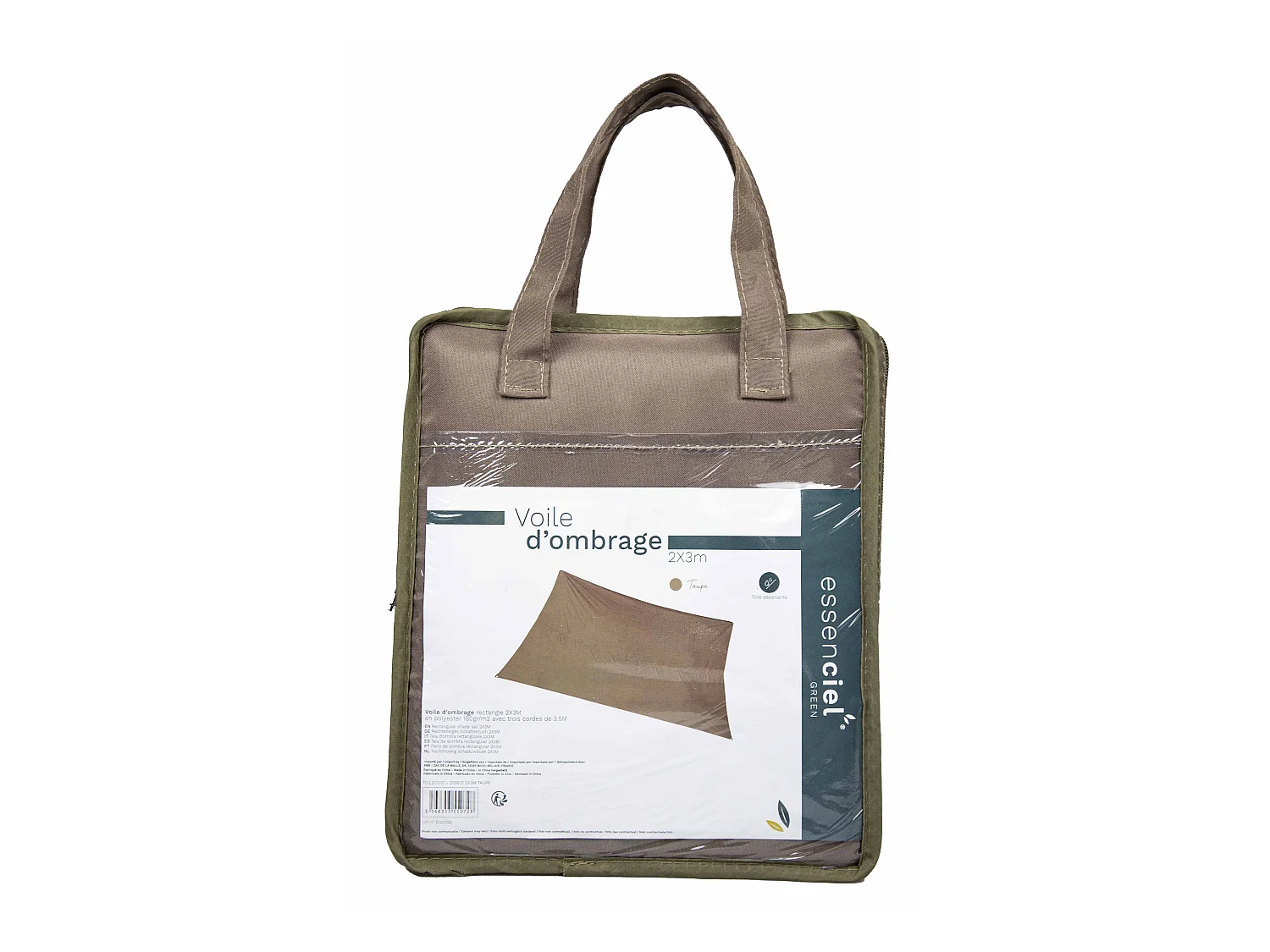 Voile D'ombrage Rectangulaire 2x3m Taupe