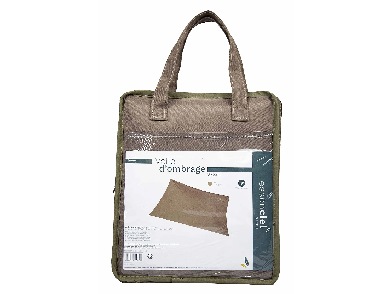 Voile D'ombrage Rectangulaire 2x3m Taupe