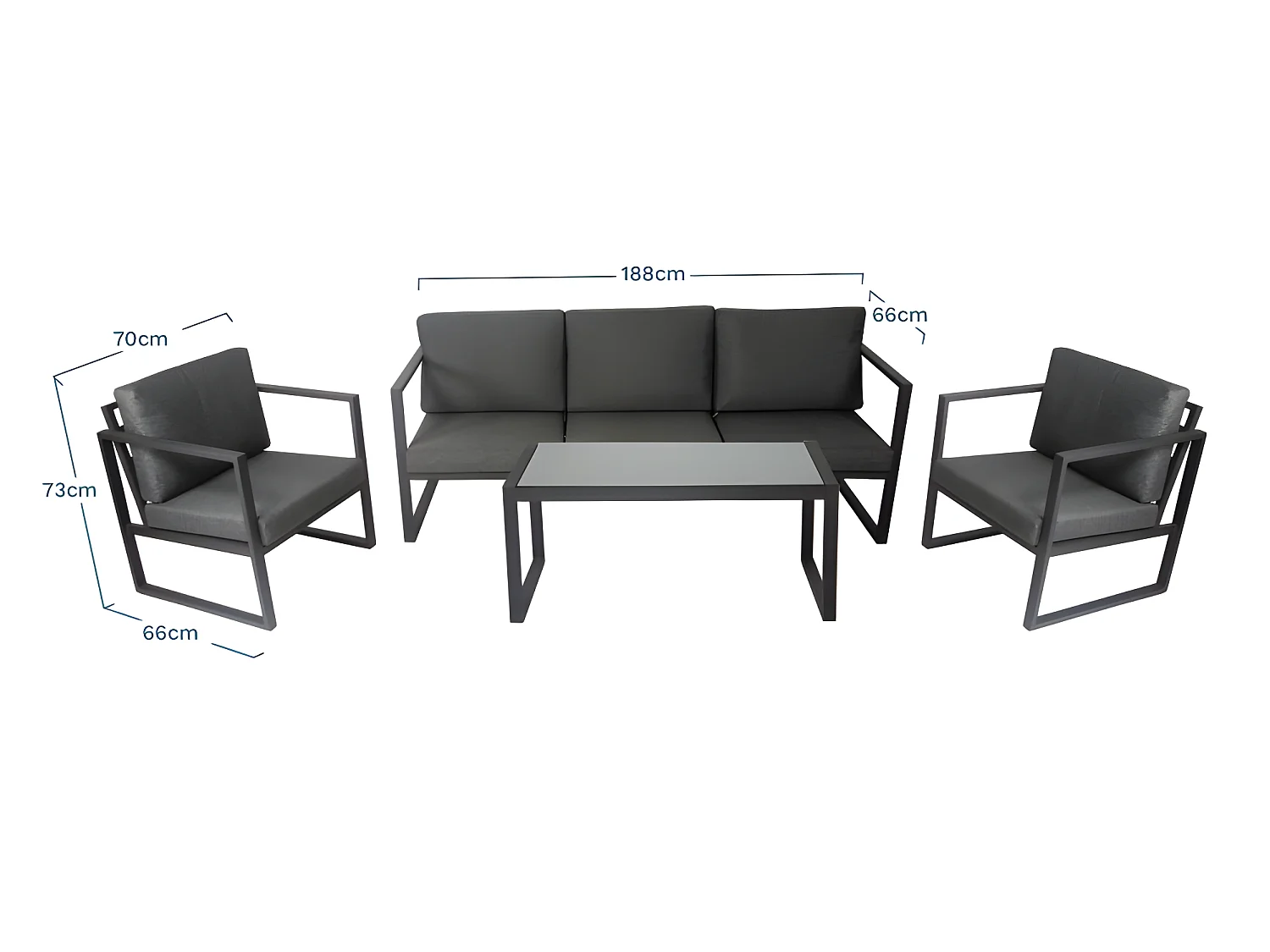 Salon De Jardin 5 Personnes "strong"