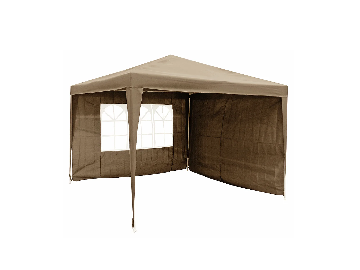 Lot De 2 Rideaux Tonnelle Taupe 3x3m