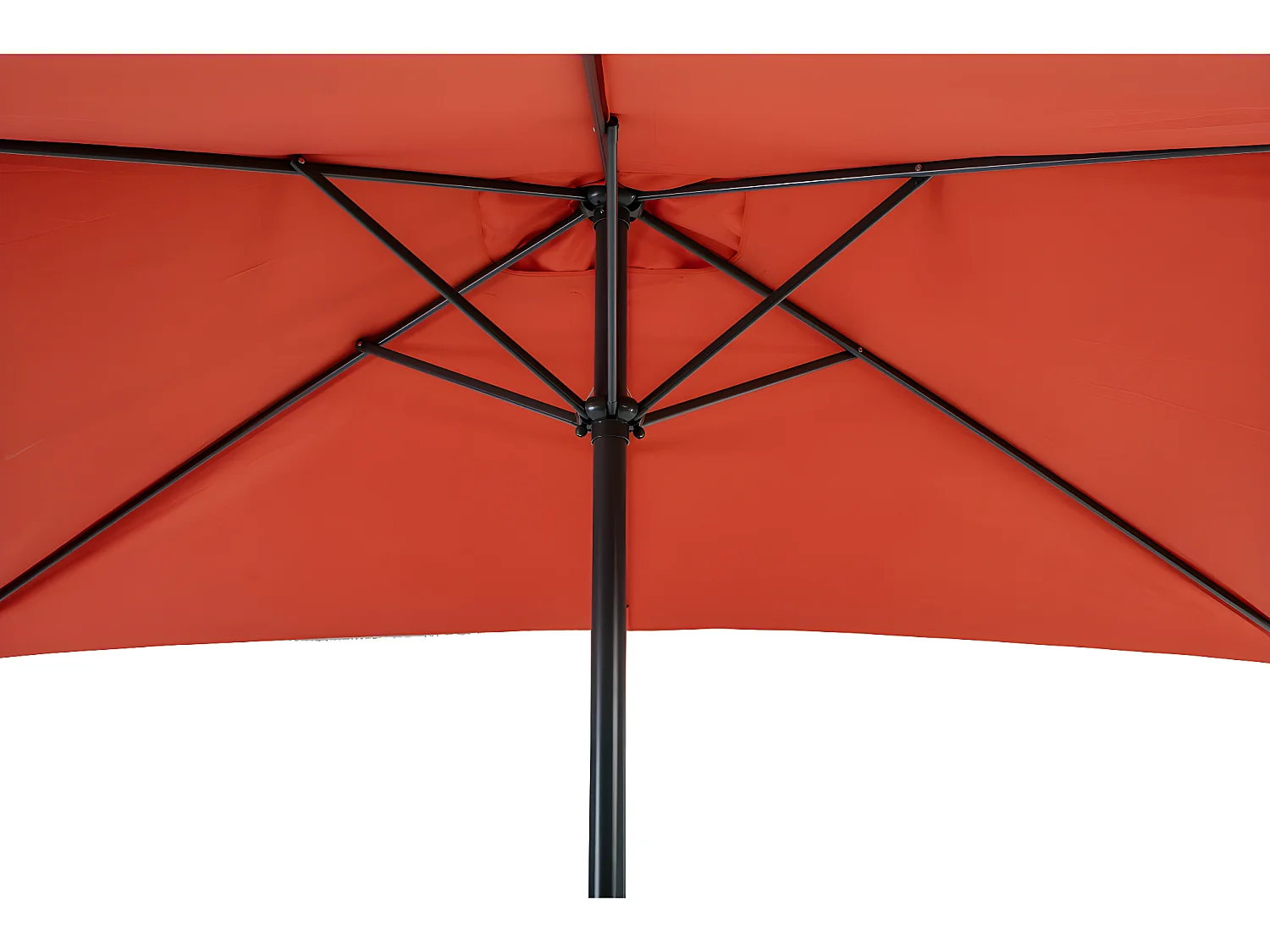 Parasol Rectangle Couleur Orange Brulée 2x3m
