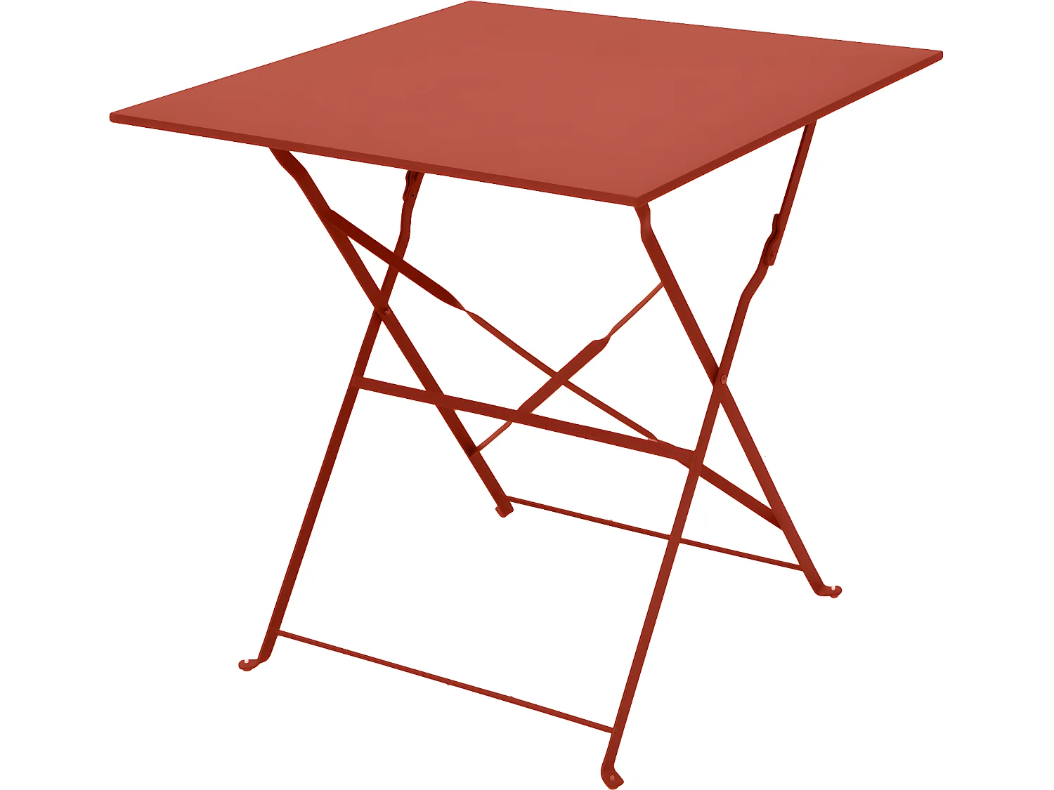 Table Pliante Bistro 70x70 Cm Terracotta