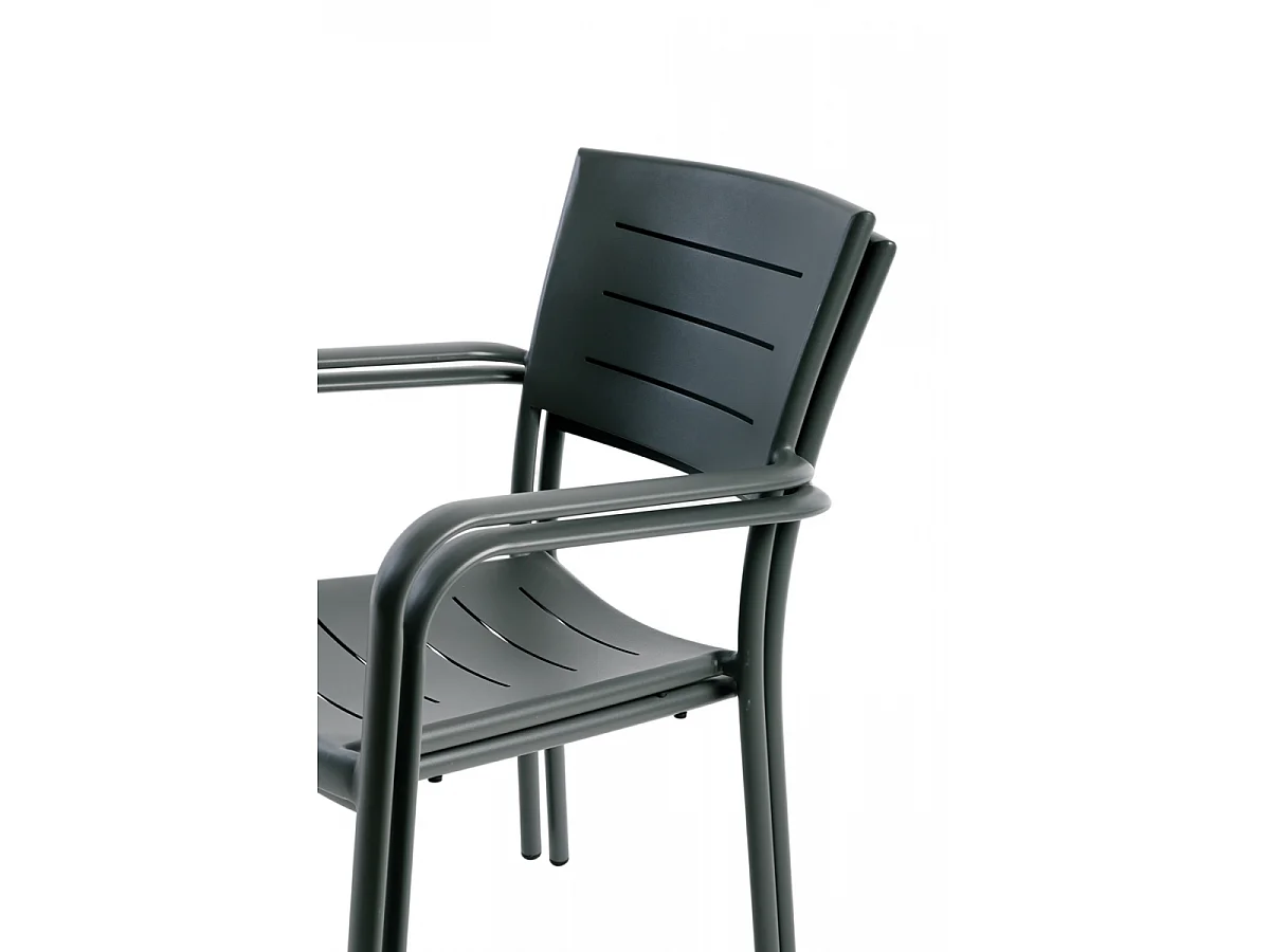 Lot De 4 Fauteuils Empilables Inari Carbone