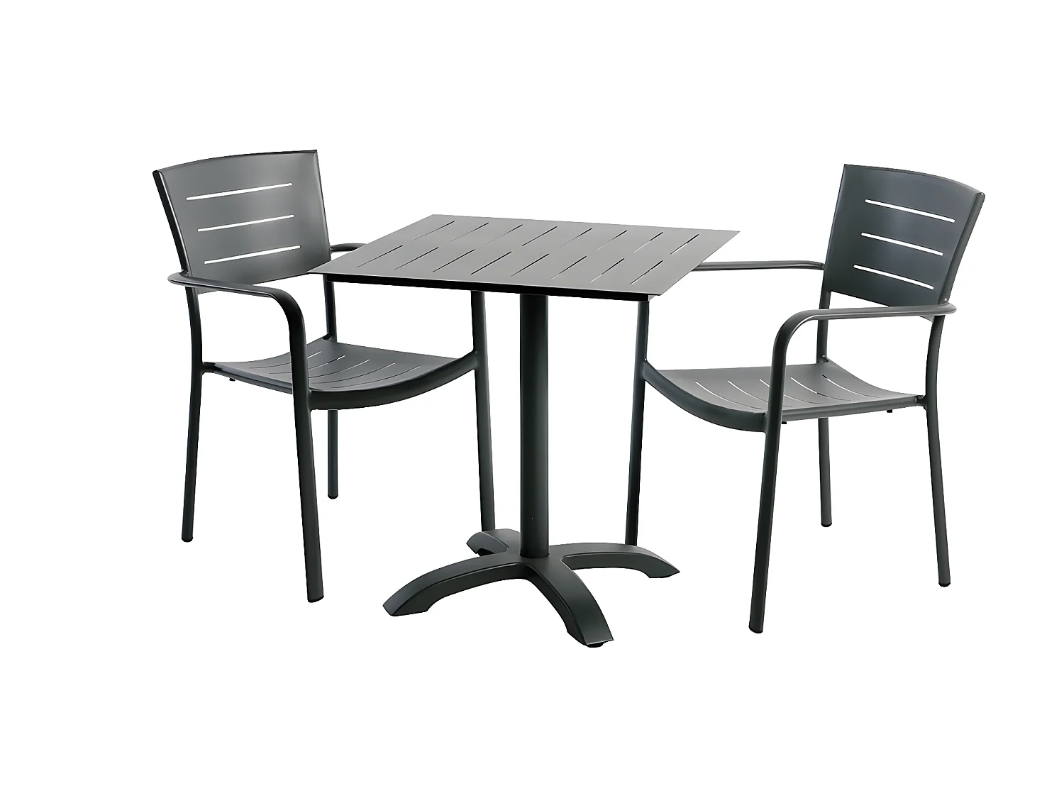 Lot De 4 Fauteuils Empilables Inari Carbone