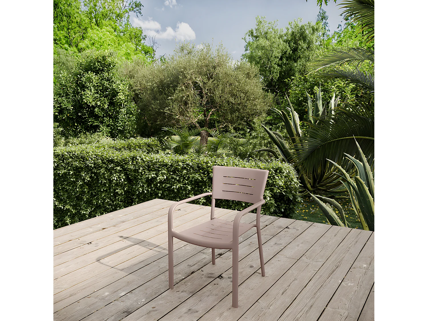 Lot De 4 Fauteuils Empilables Inari Coloris Muscade