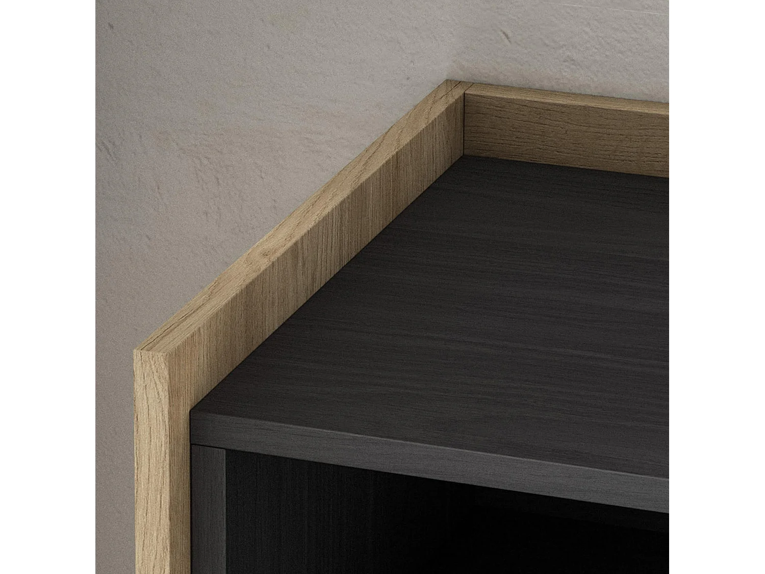 Dressoir, Opbergkast, 156x80x35 cm, 3 Deuren, Woonkamer, hal, Zwart/Eiken