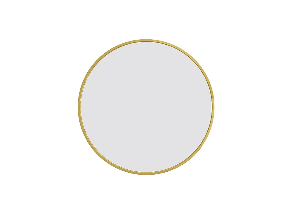 Miroir mural rond 75cm de diamètre - Miroir de salle de bain avec cadre en alliage d'aluminium - Miroir décoratif monté au mur, Miroir de vanité - or