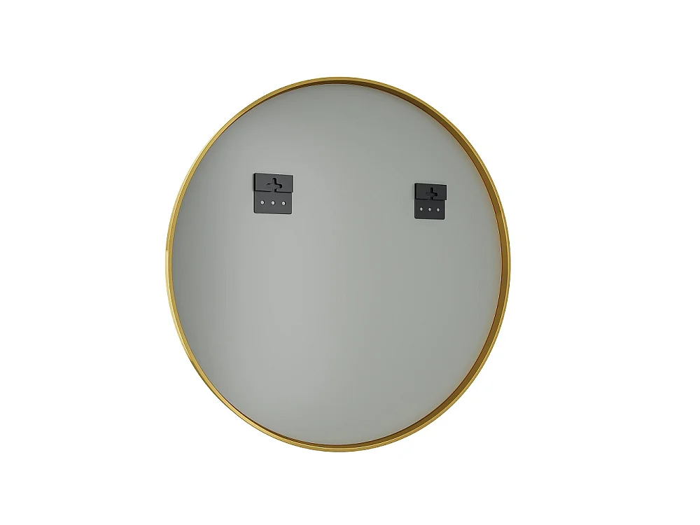 Miroir mural rond 75cm de diamètre - Miroir de salle de bain avec cadre en alliage d'aluminium - Miroir décoratif monté au mur, Miroir de vanité - or