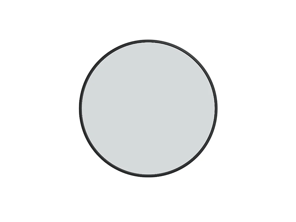 Miroir mural rond 75cm de diamètre - Miroir de salle de bain avec cadre en alliage d'aluminium - Miroir décoratif monté au mur, Miroir de vanité - Noir