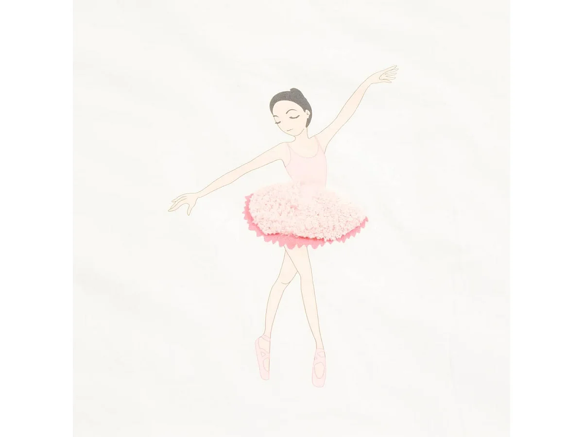 Parure de Lit Tufté "Ballerines" 140x200cm Rose