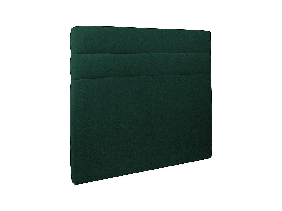 Lit coffre 140x190cm avec tête de lit lignes Velours Vert - Hauteur totale : 39cm