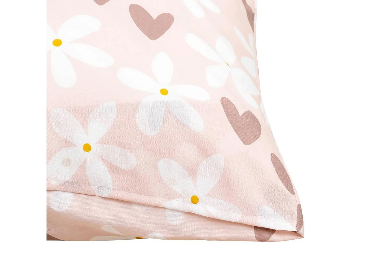 Parure de Lit 2 Pièces "Billie" 140x200cm Rose