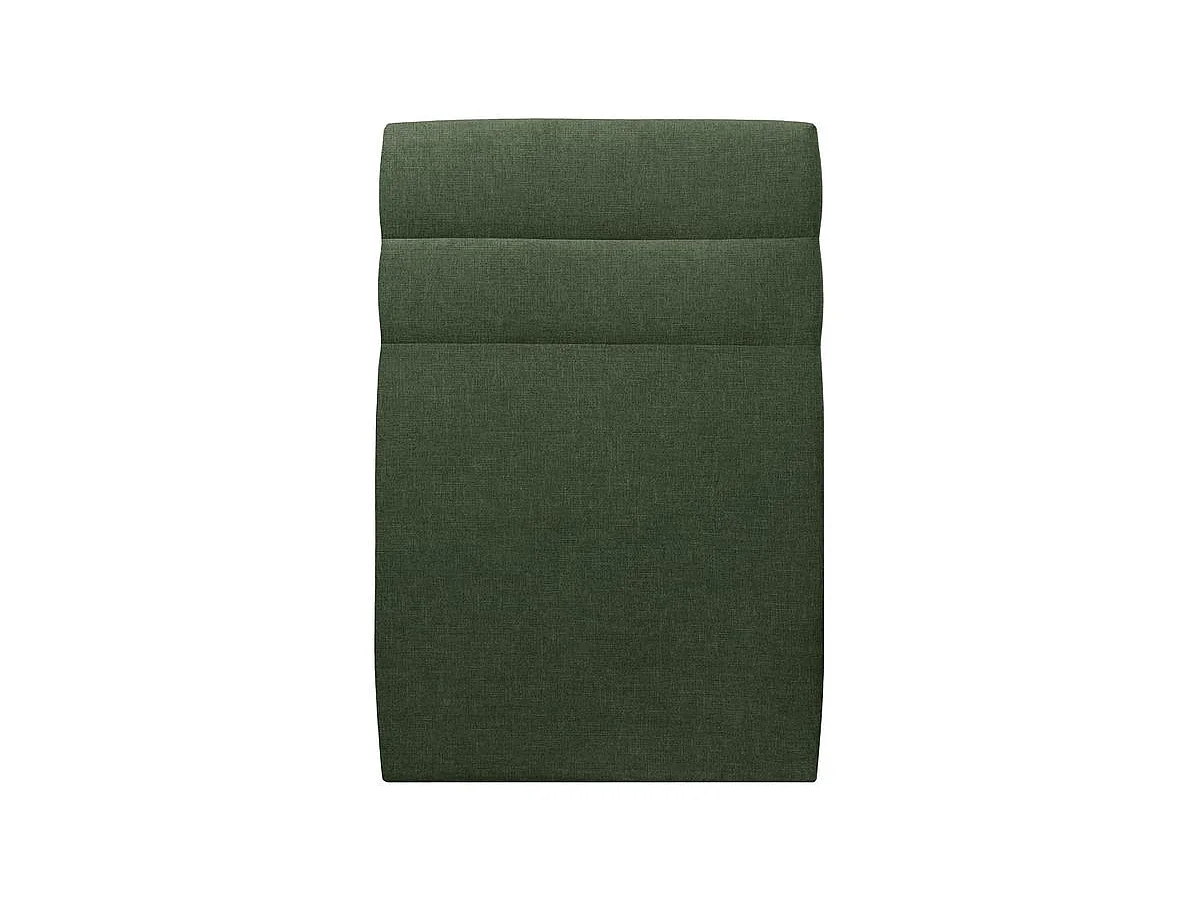 Lit 90x200cm avec tête de lit lignes tissu et sommier tapissier vert - Hauteur totale : 35cm