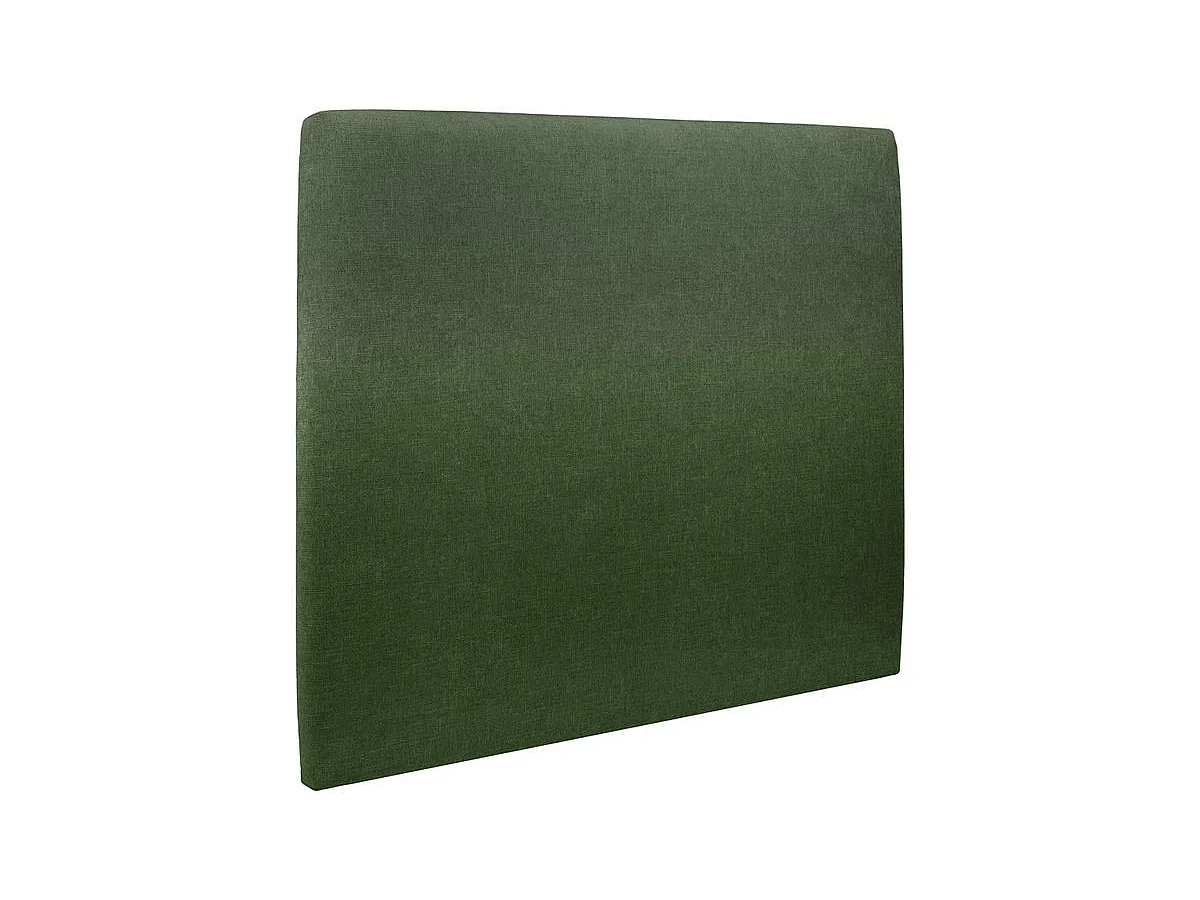 Lit coffre 200x200cm avec tête de lit tapissier Tissu Vert - Hauteur totale : 39cm