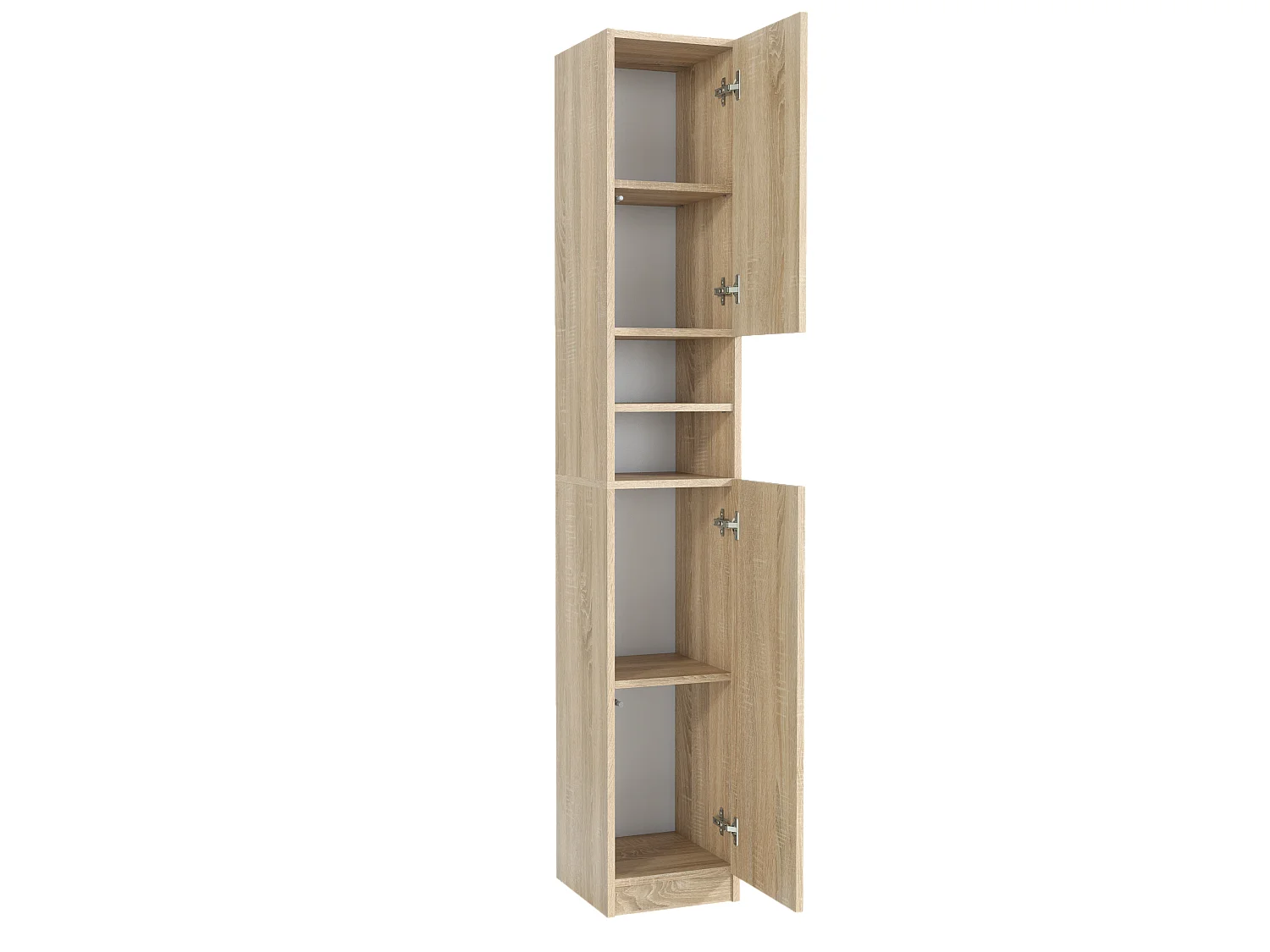 Colonne de salle de bain 2 portes, Armoire de rangement, Meuble vertical, Gain de place, Colonne de salle de bain, Sonoma 30x180x31 cm