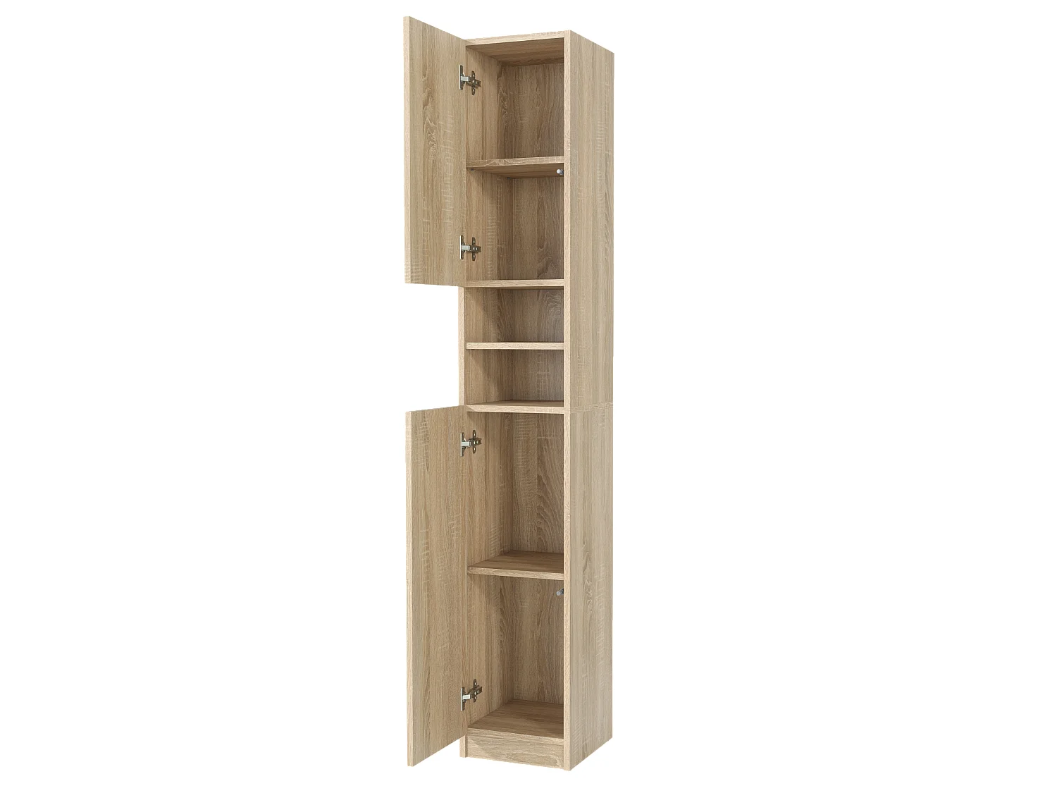 Colonne de salle de bain 2 portes, Armoire de rangement, Meuble vertical, Gain de place, Colonne de salle de bain, Sonoma 30x180x31 cm