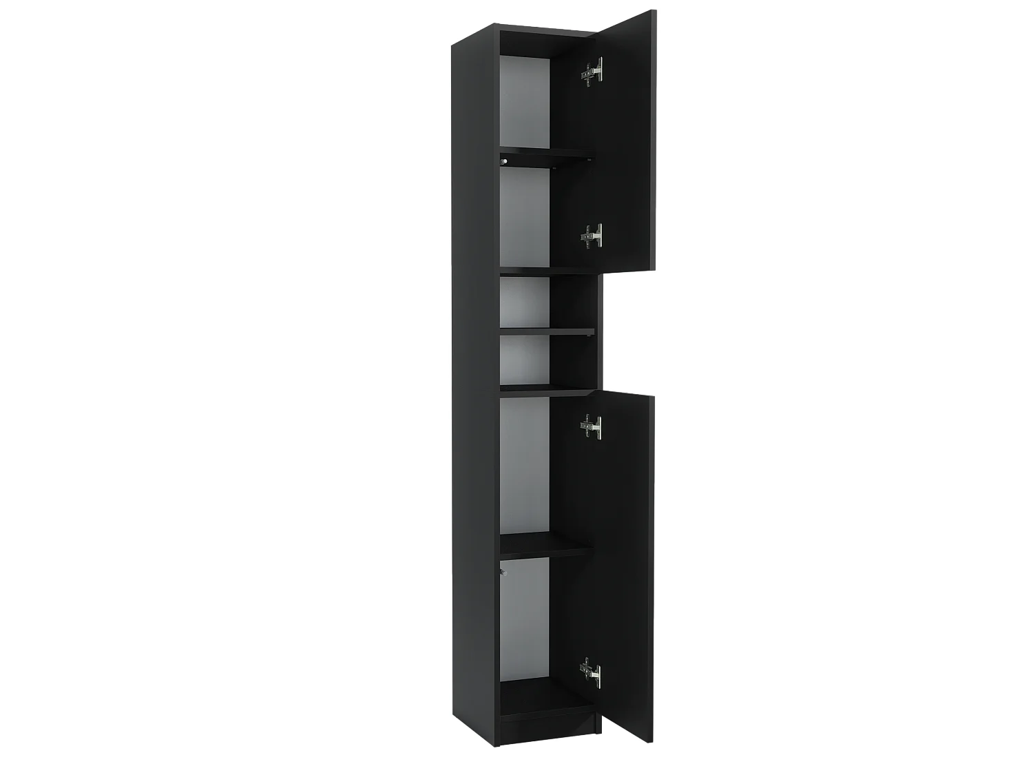 Colonne de salle de bain 2 portes, Armoire de rangement, Meuble vertical, Gain de place, Colonne de salle de bain, Nior 30x180x31 cm