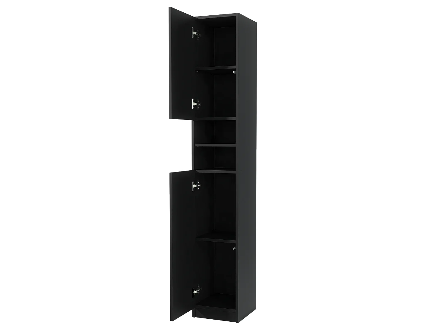 Colonne de salle de bain 2 portes, Armoire de rangement, Meuble vertical, Gain de place, Colonne de salle de bain, Nior 30x180x31 cm