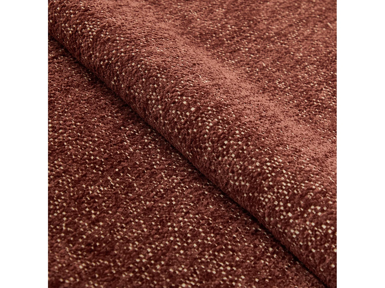 Fauteuil de salon pivotant OSKA en velours texturé bordeaux