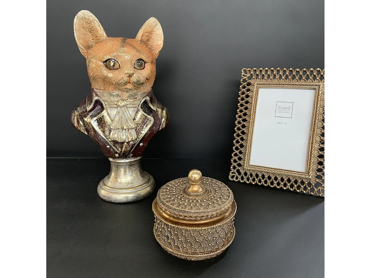 Statue buste chat 16x11x28.5cm