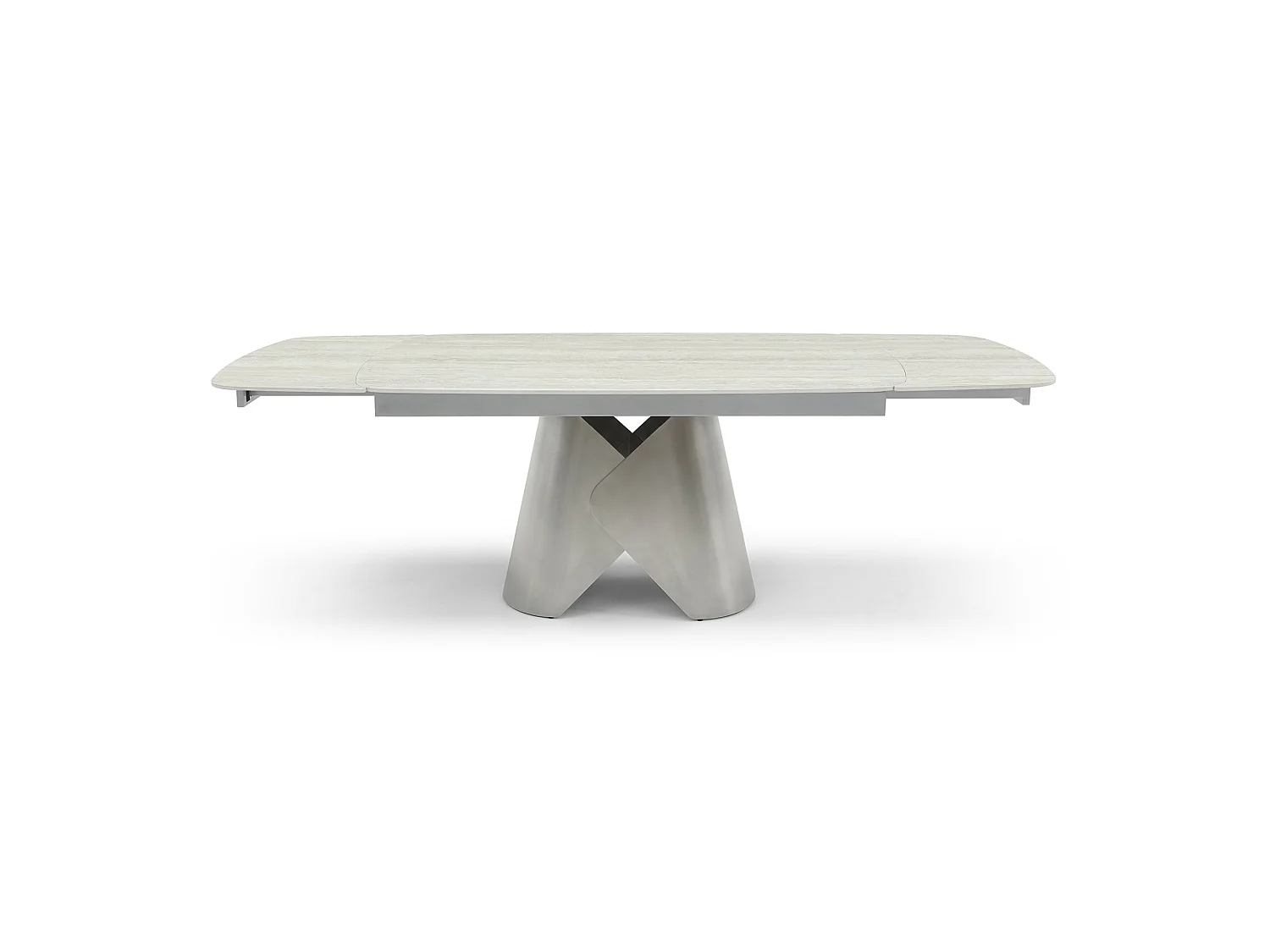 Table à manger extensible LACE en céramique travertin travertin