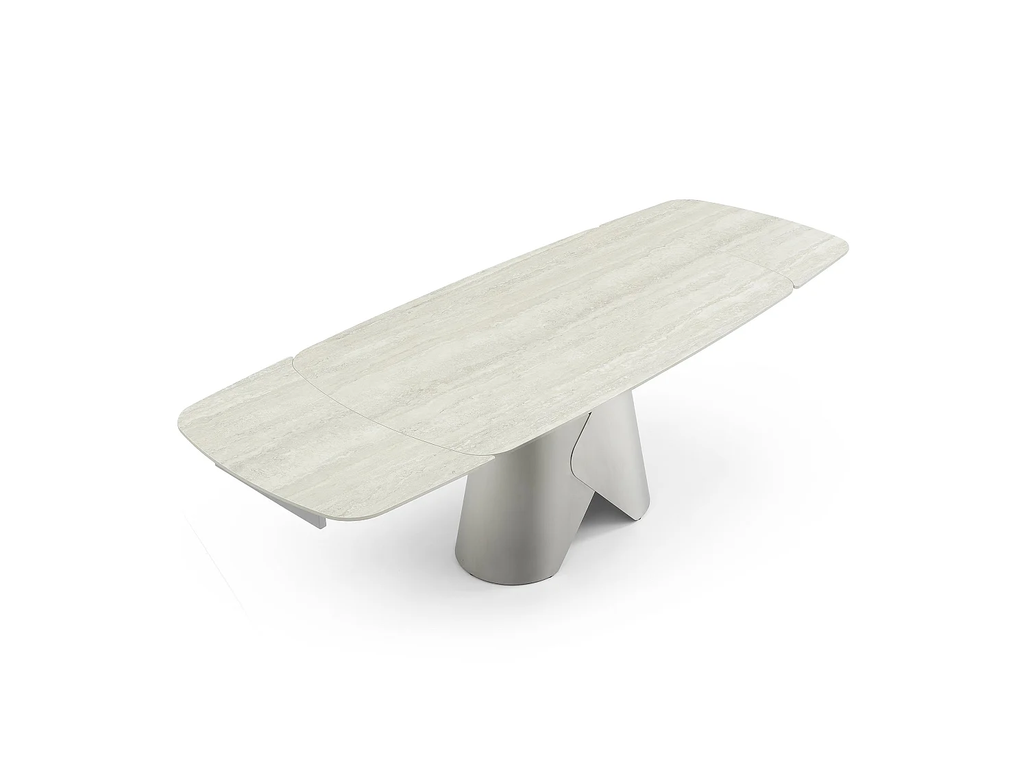 Table à manger extensible LACE en céramique travertin travertin