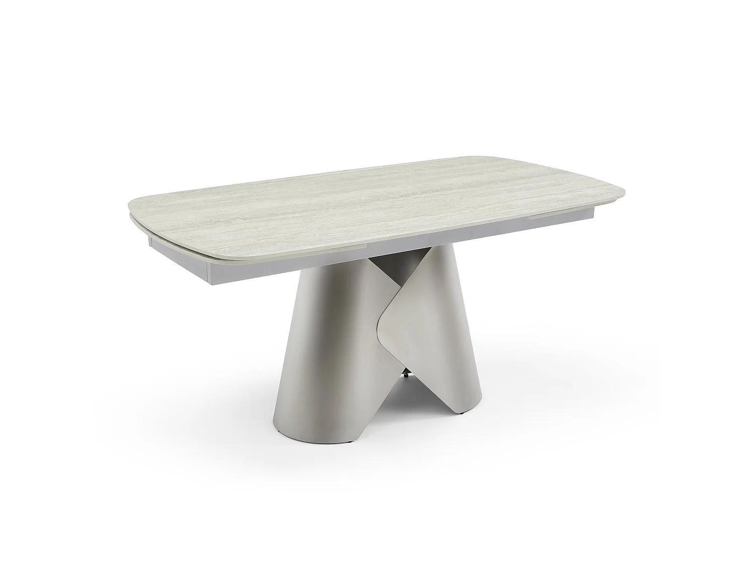 Table à manger extensible LACE en céramique travertin travertin