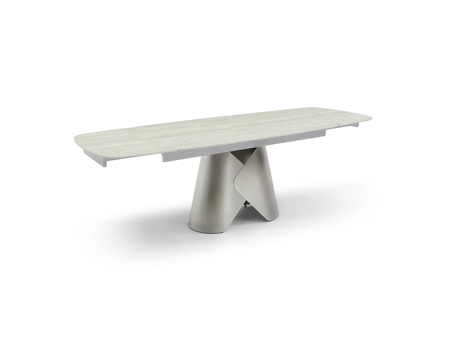Table à manger extensible LACE en céramique travertin travertin
