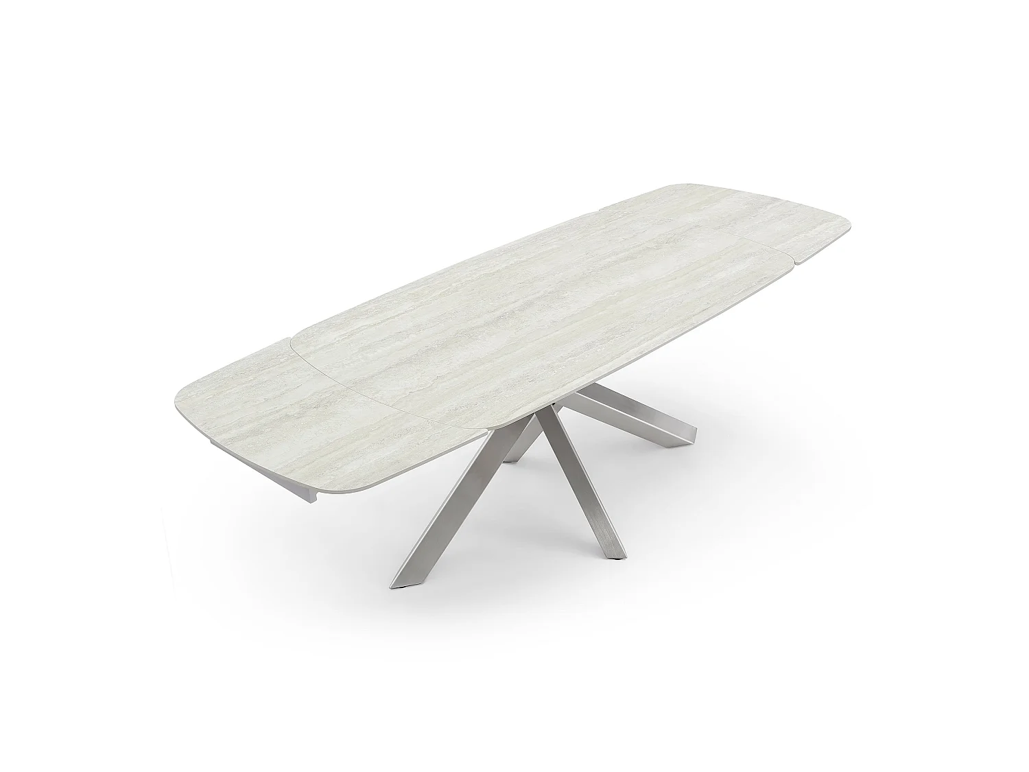 Table à manger extensible CAST en céramique travertin travertin
