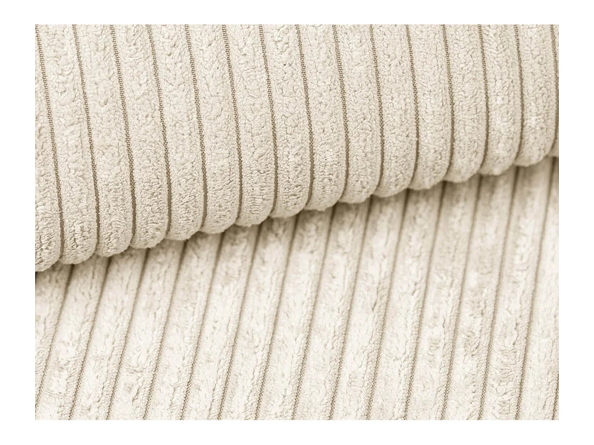 Canapé d'angle LYSIA MINI réversible et convertible en velours côtelé - Beige