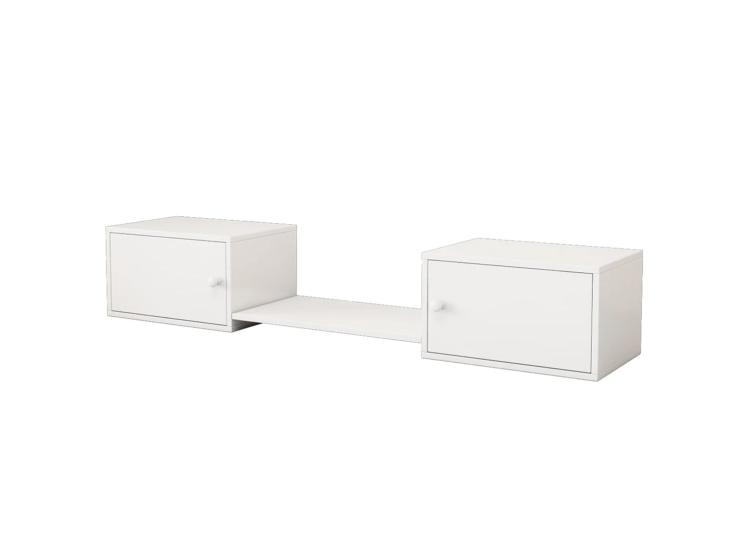Schoenenkast met 2 deuren - 189 x 40 x 34,5 cm - Grenen + MDF - voor slaapkamer of hal - Wit