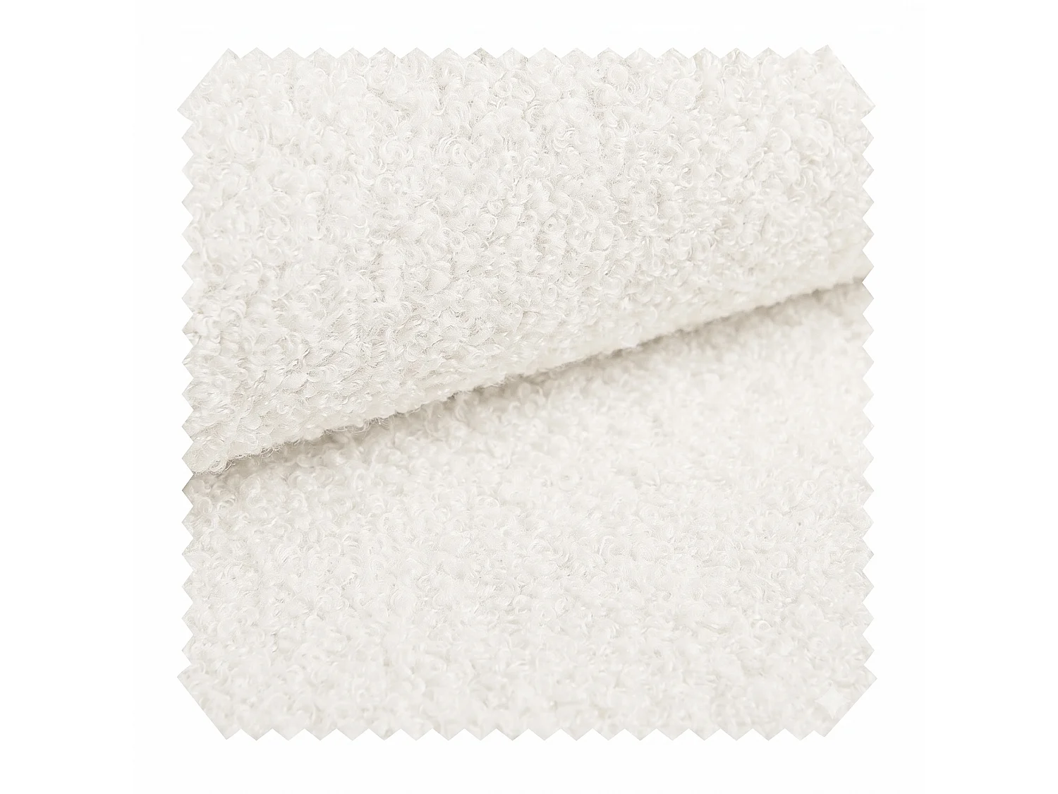 Banc coffre rembourré 186x47x61cm - pieds en bois en forme de U - chenille bouclé + bois massif + MDF - Blanc