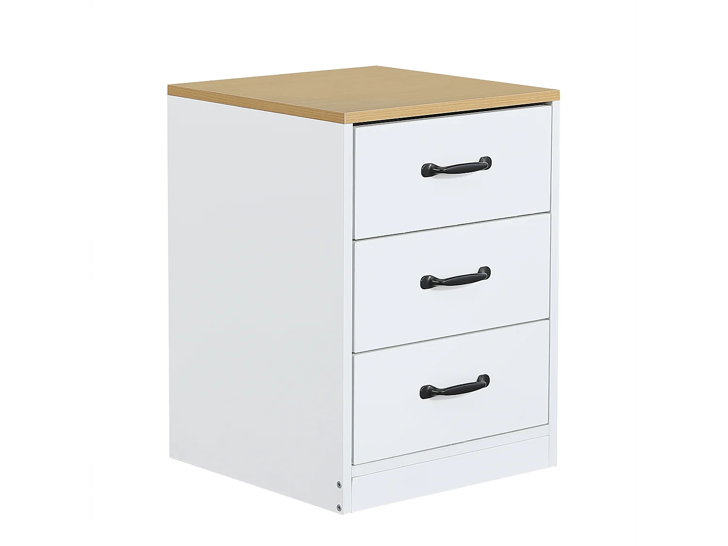 Lit superposé enfant 90x200 cm - avec 8 tiroirs et échelle - étagère de rangement latérale et table de chevet mobile - Blanc (sans matelas)