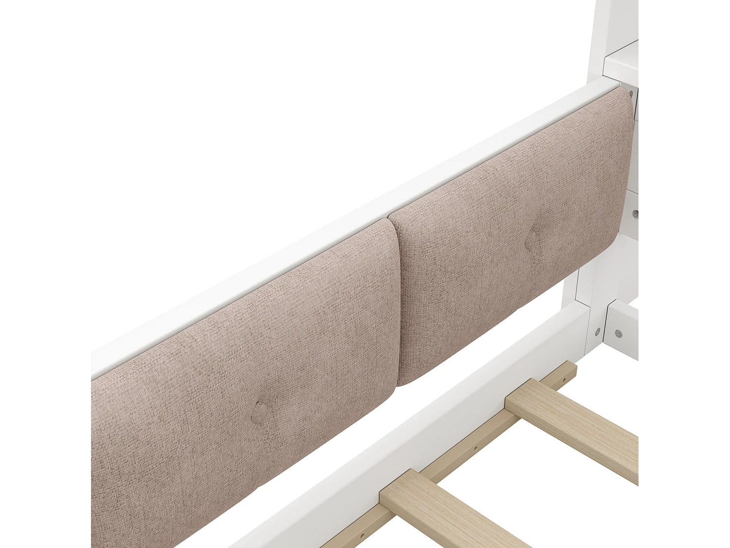 Lit enfant 90 x 200 cm - avec barrières de sécurité - panneaux latéraux rembourrés - avec bande lumineuse LED - blanc (matelas non inclus)