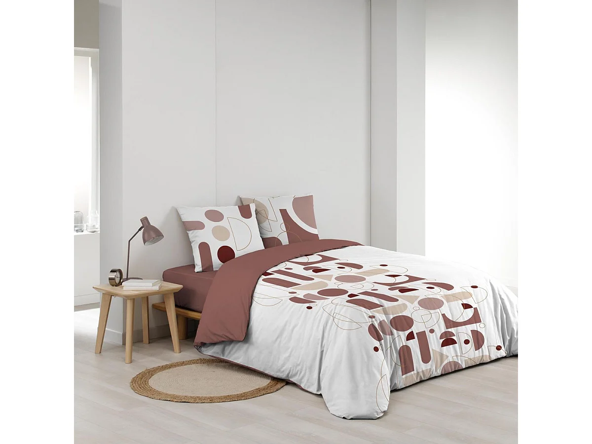 Parure de Lit 3 Pièces "Chilipop" 240x220cm Rose