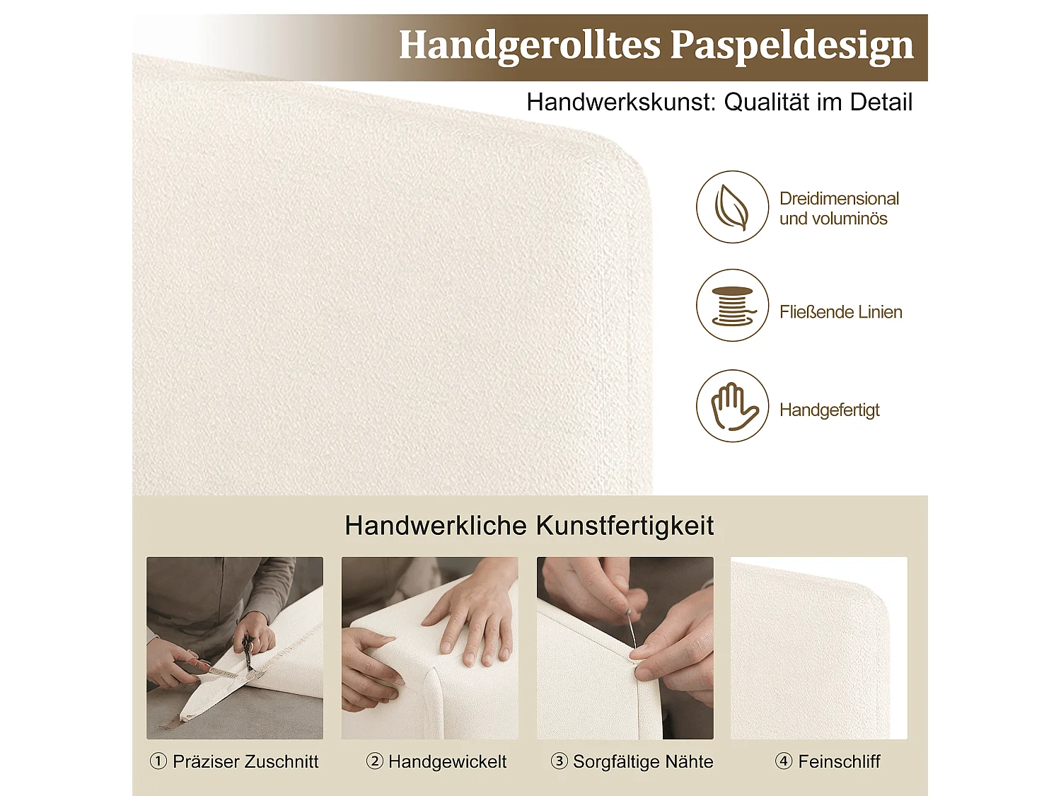 Lit coffre enfant 90 x 200 cm avec rangement hydraulique et panneaux latéraux réversibles - Bouclé - Beige (Sans matelas)