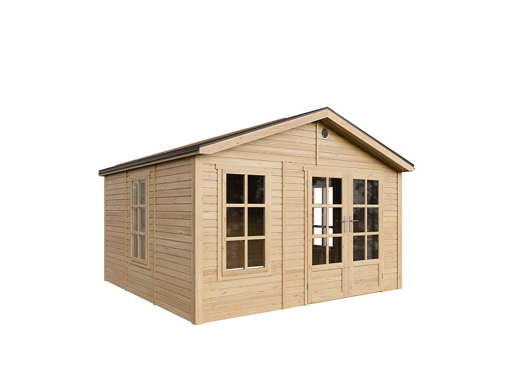 Houten tuinhuis - 13.24 m² / 394x382xH267 cm - M735A