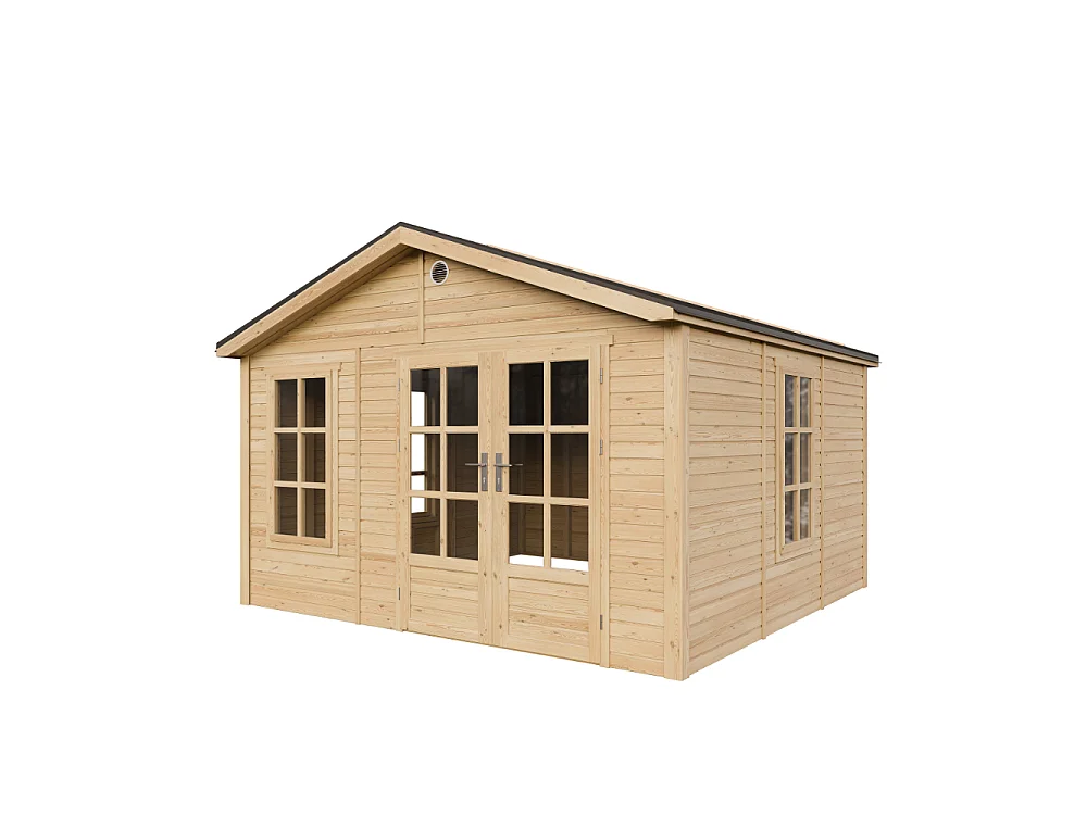 Houten tuinhuis - 13.24 m² / 394x382xH267 cm - M735A