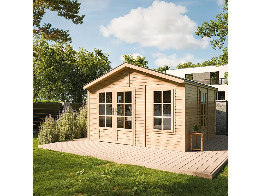 Houten tuinhuis - 13.24 m² / 394x382xH267 cm - M735A