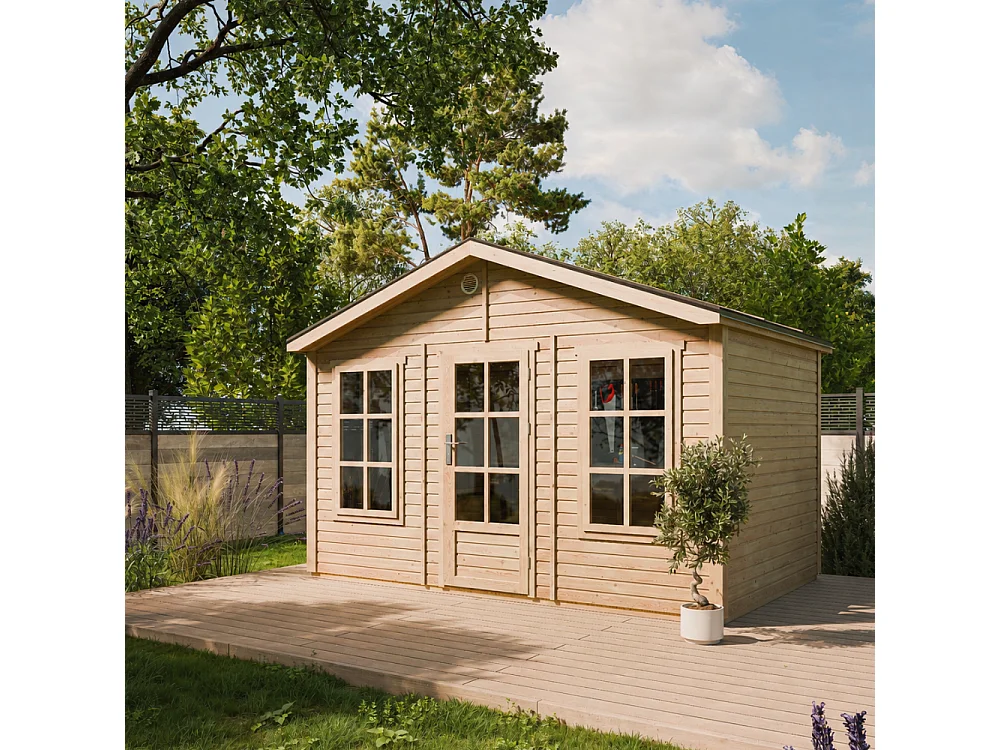 Houten tuinhuis - 8.88 m² / 276x382xH267 cm - M734