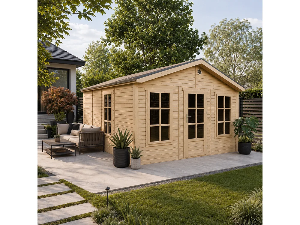Houten tuinhuis - 17.61 m² / 512x382xH267 cm - M736