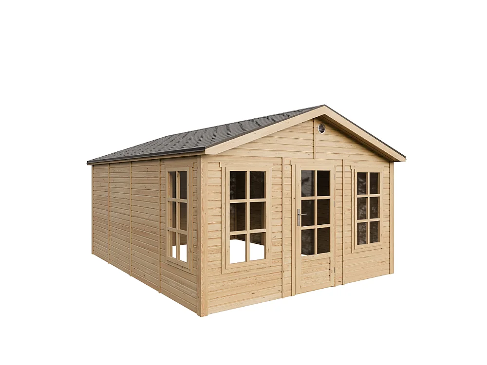 Abri de jardin en bois - 17.61 m² / 512x382xH267 cm - M736