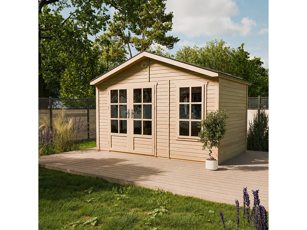 Houten tuinhuis - 8.88 m² / 276x382xH267 cm - M734A