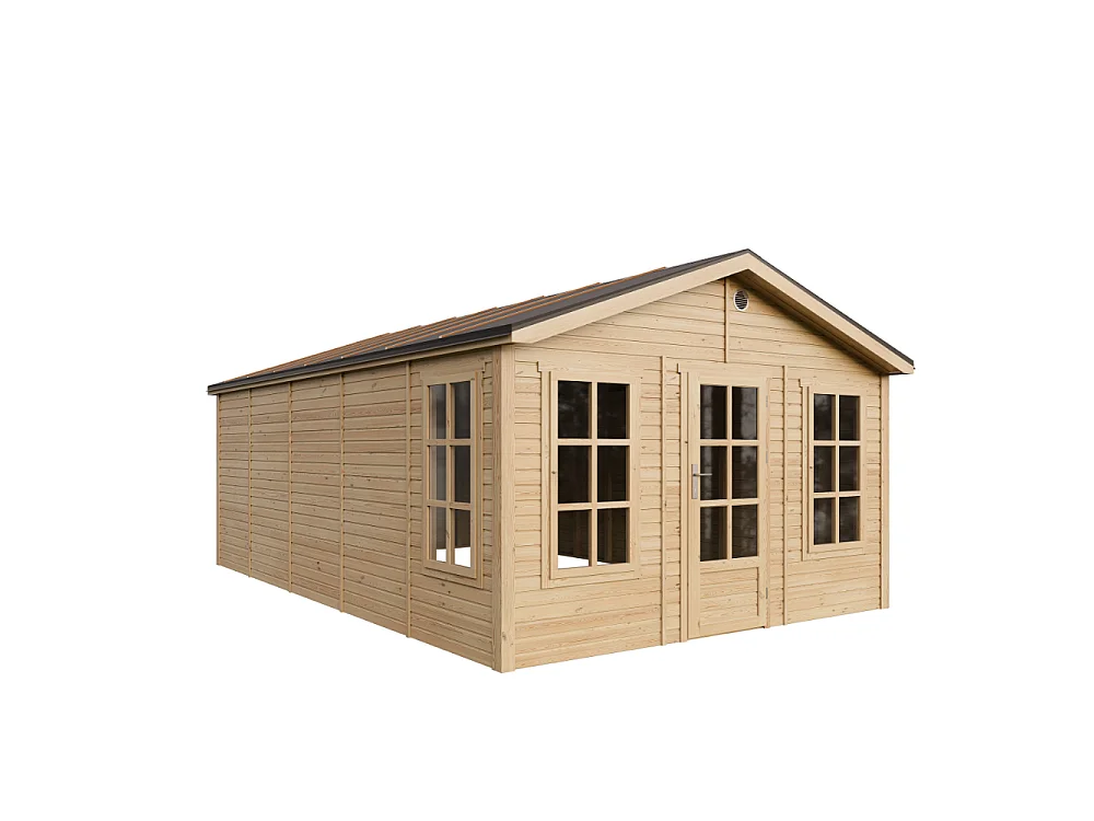 Houten tuinhuis - 21.97 m² / 630x382xH267 cm - M737
