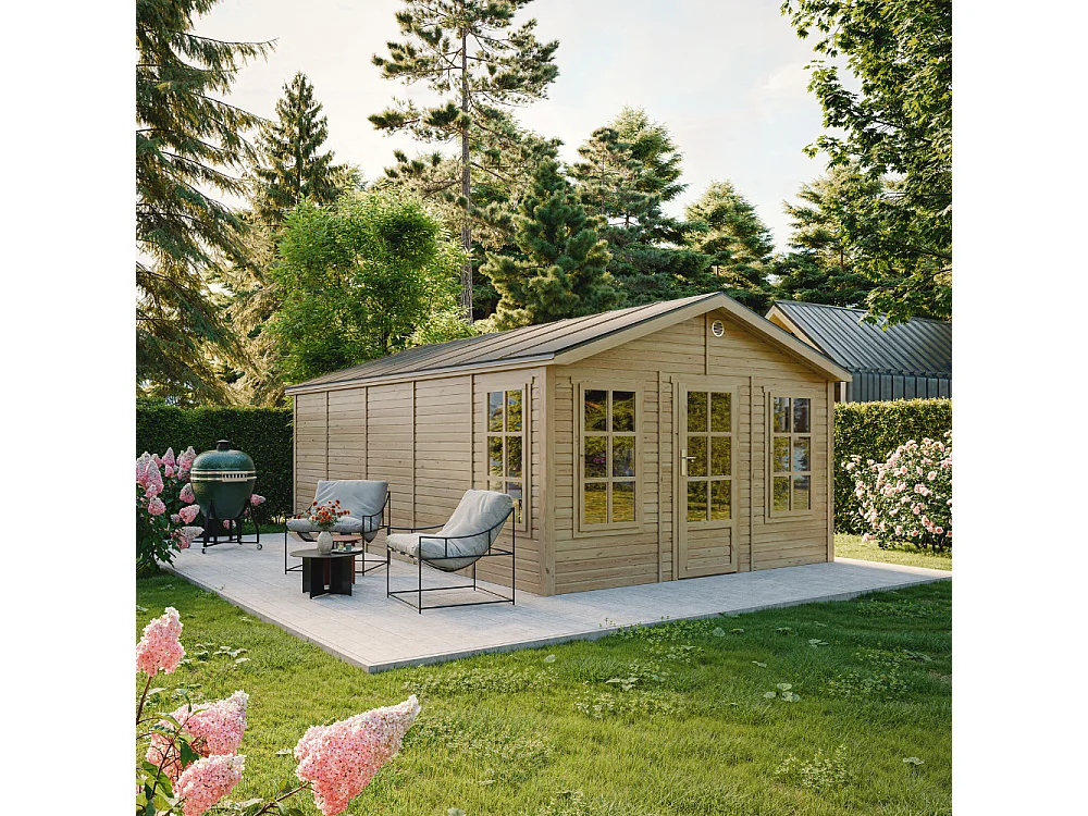 Houten tuinhuis - 21.97 m² / 630x382xH267 cm - M737