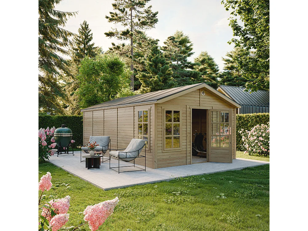 Houten tuinhuis - 21.97 m² / 630x382xH267 cm - M737