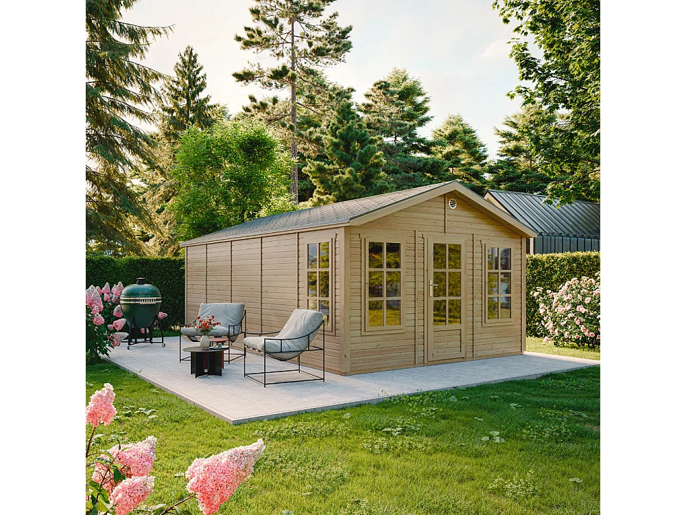 Abri de jardin en bois - 21.97 m² / 630x382xH267 cm - M737