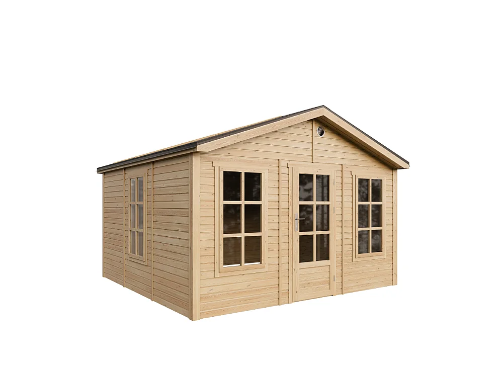 Houten tuinhuis - 13.24 m² / 394x382xH267 cm - M735