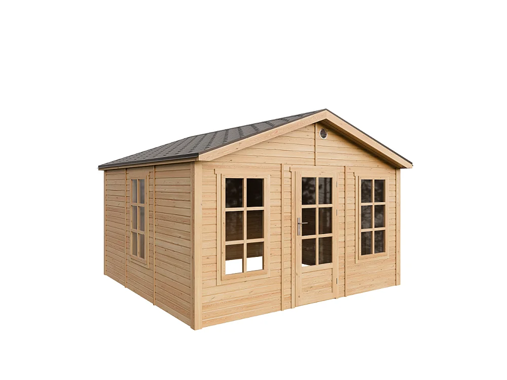 Abri de jardin en bois - 13.24 m² / 394x382xH267 cm - M735