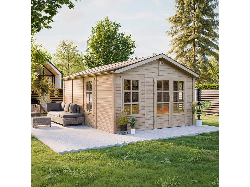 Houten tuinhuis - 17.61 m² / 512x382xH267 cm - M736A